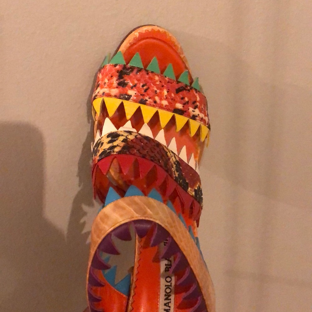 Manolo Blahnik Snakeskin Heels